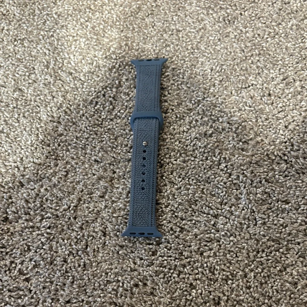 Gray Textured Silicone Watch Band